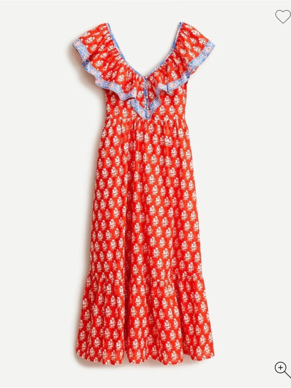 J. Crew Flutter V-neck dress in classic block print